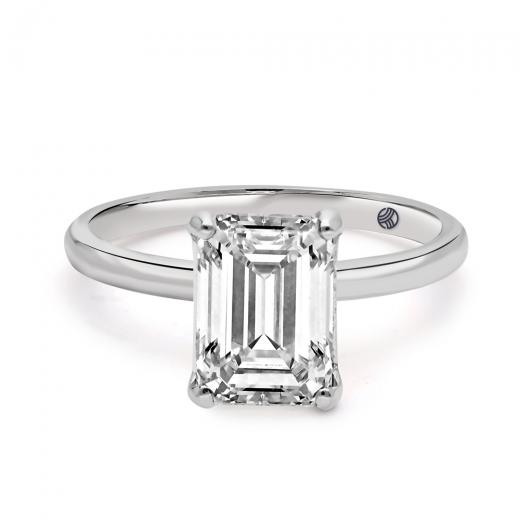 1.50 Karat Emerald Kesim Laboratuvar Pırlanta Yüzük
